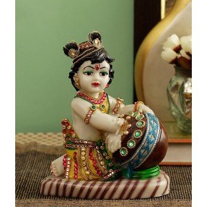 KRISHNA JI WITH MAKHAN 6"