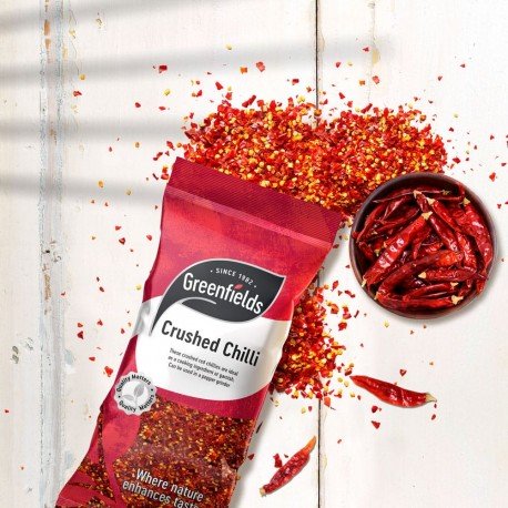 CRUSHED CHILLI 75G - GREENFIELDS